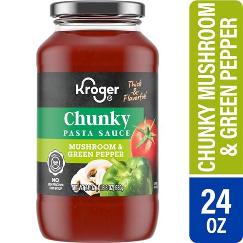 Kroger Mushroom & Green Pepper Chunky Pasta Sauce 24 oz