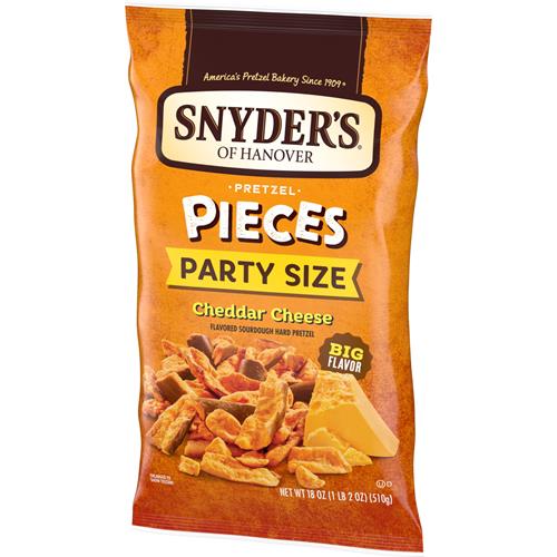 Snyders Of Hanover Pretzel Pieces, Cheddar Cheese, Party Size, 18 Oz