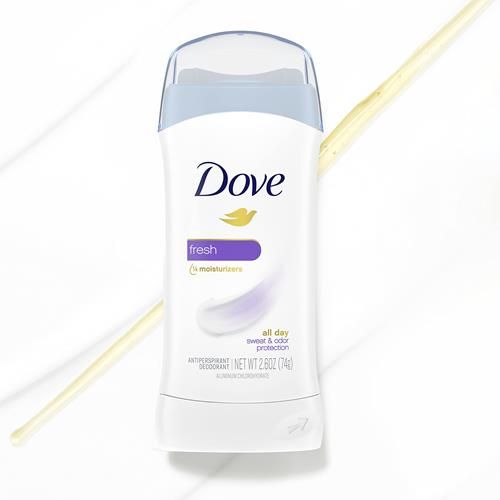 Dove Invisible Solid Antiperspirant Deodorant Stick For Women, Fresh, For All Day Underarm Sweat & Odor Protection 2.6 Oz
