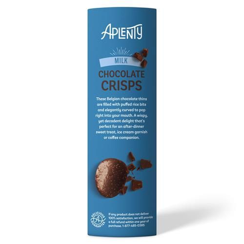 Aplenty Milk Chocolate Crisps, 4.4 Oz