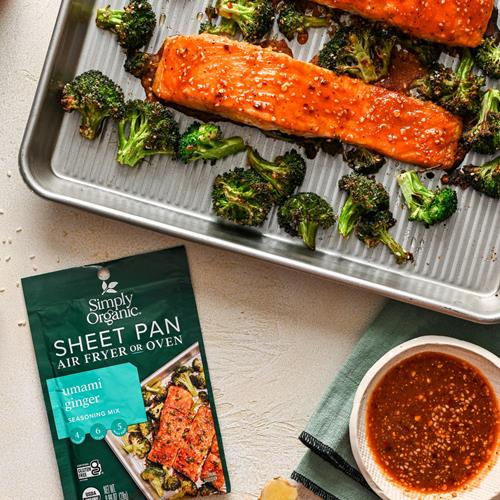 Simply Organic Sheet Pan Seasoning, Umami Ginger, 0.99 Ounce (Pack Of 12)