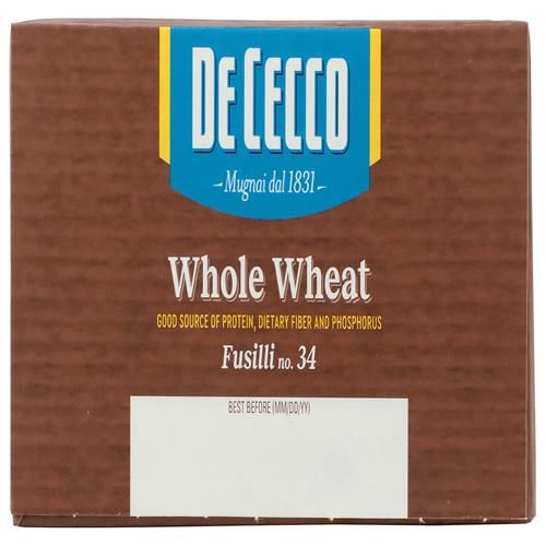 De Cecco Pasta Fusilli Whole Wheat, 13.25 Oz