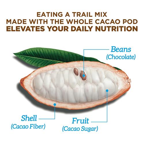 Blue Stripes Dark Chocolate Coconut Whole Cacao Trail Mix, 8Oz