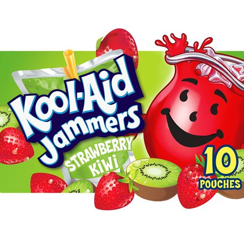 Kool-Aid Jammers Strawberry Kiwi Flavored Drink, 10 Ct Box, 6 Fl Oz Pouches
