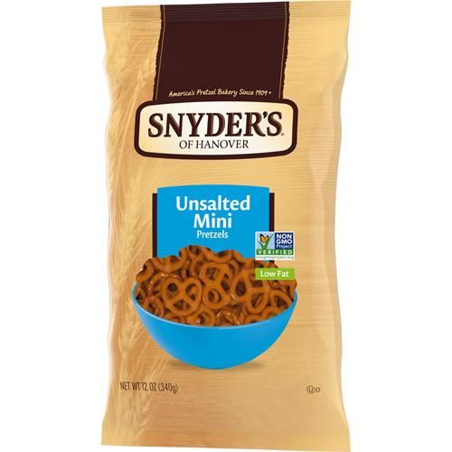 Snyders Of Hanover, Unsalted Mini Pretzels, 12 Oz Bag