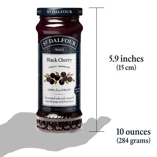 St. Dalfour Black Cherry Fruit Spread - 10Oz - 100% From Fruit, No Artificial Ingredients, Non-Gmo, No Cane Sugars, All Natural, Made In France