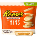 Reeses Thins White Creme Peanut Butter Cups, Candy Share Pack, 7.37 Oz