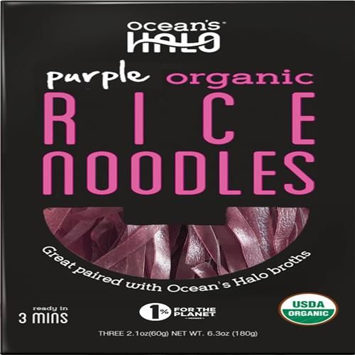 Oceans Halo Purple Rice Noodles, Organic, Vegan, Gluten-Free Ingredients, 6.3 Oz