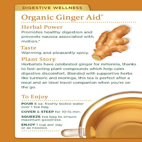Traditional Medicinals Tea, Organic Ginger Aid, Promotes Healthy Digestion, 16 Tea Bags
