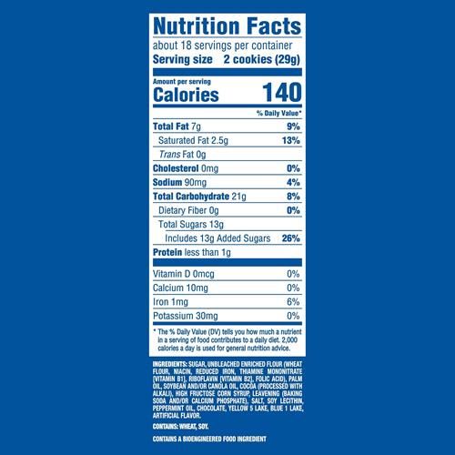 Oreo Mint Creme Chocolate Sandwich Cookies, Family Size, 18.71 Oz