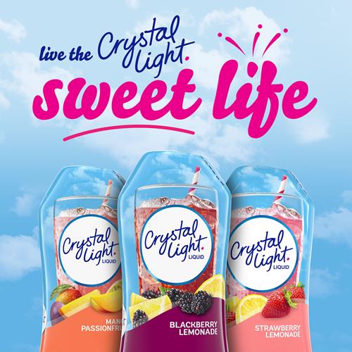 Crystal Light Liquid Blackberry Lemonade Naturally Flavored Drink Mix, 1.62 Fl Oz Bottle