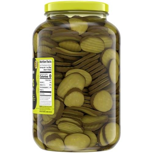 Kroger Oval Cut Hamburger Dill Pickle Chips 1 gal