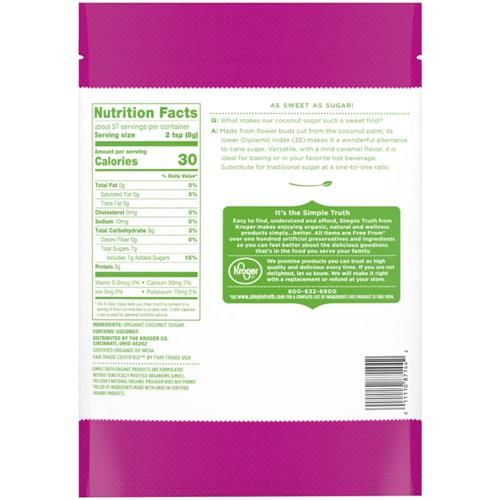 Simple Truth Organic Gluten Free Coconut Sugar 16 oz