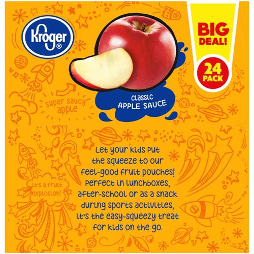 Kroger Classic Applesauce 24 ct / 3.2 oz