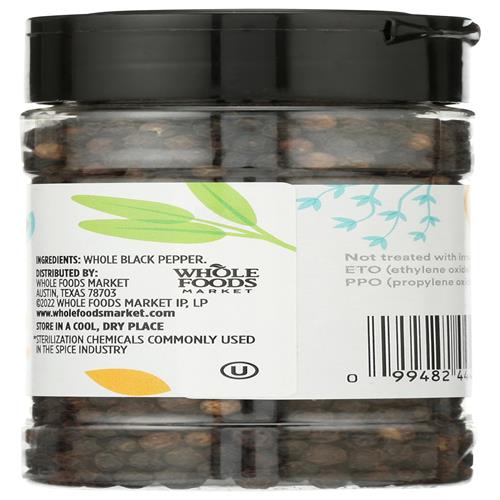 Whole Foods Market Whole Black Peppercorns, 1.87 Oz