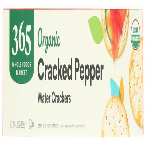 Whole Foods Market, Organic Cracked Pepper Water Crackers, 4.4 Oz