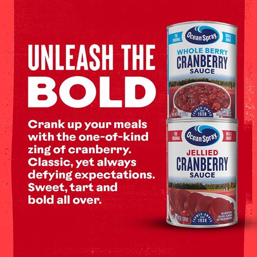 Ocean Spray Jellied Gluten Free Cranberry Sauce, 14 Ounce Can