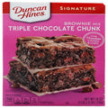 Duncan Hines Signature Triple Chocolate Chunk Brownie Mix, 18 Oz