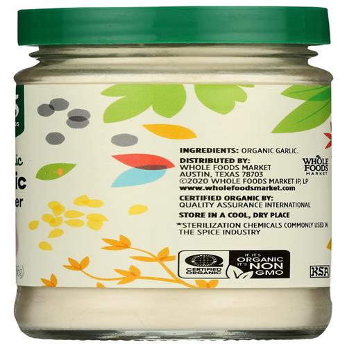 Whole Foods Market, Organic Garlic Powder, 2.33 Ounce