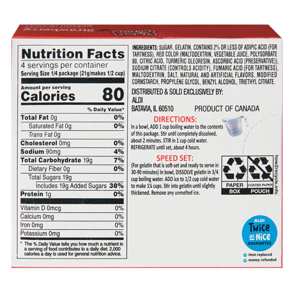 Baker's Corner Strawberry Gelatin Mix, 3 oz