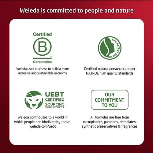 Weleda Face Care Plumping Night Cream, Plant Rich Moisturizer With Pomegranate And Maca Root Peptides