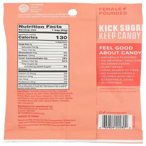 Smart Sweets Cinnamon Gummy Bears, 1.8 Oz