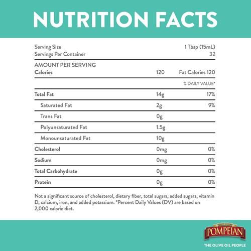 Pompeian Mild Taste Olive Oil, Perfect For Roasting & Sauteing, Naturally Gluten-Free, Non-Allergenic, Non-Gmo, 16 Fl. Oz.