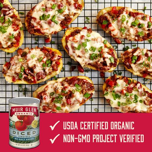 Muir Glen Organic Diced Canned Tomatoes, No Salt Added, 14.5 Oz.