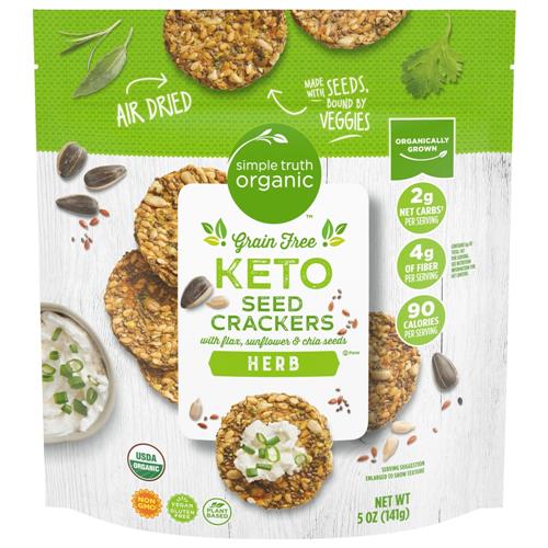 Simple Truth Organic Grain Free Keto Herb Seed Crackers 5 oz