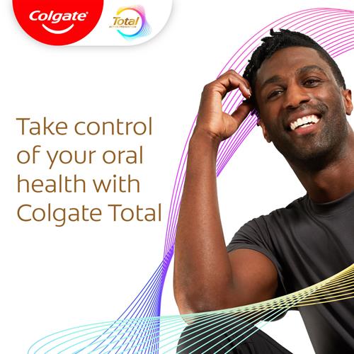 Colgate Total Active Prevention Whitening Gel Toothpaste, Whitening Fluoride Toothpaste, Clinically Proven Fluoride Formula Helps Fight Plaque Bacteria, Mint, 5.1 Oz