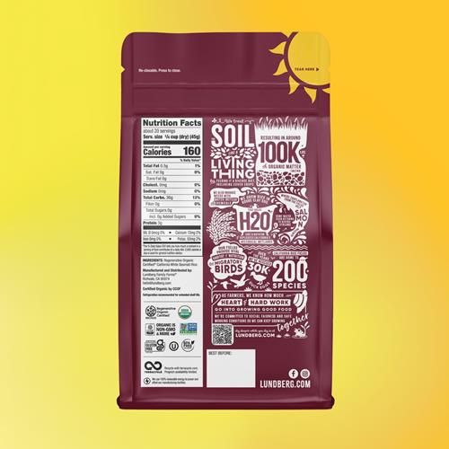 Lundberg Regenerative Organic Certified (Roc) Long Grain White Basmati Rice – Non-Sticky, Fluffy Aromatic Organic Rice Grown In California, 32 Oz