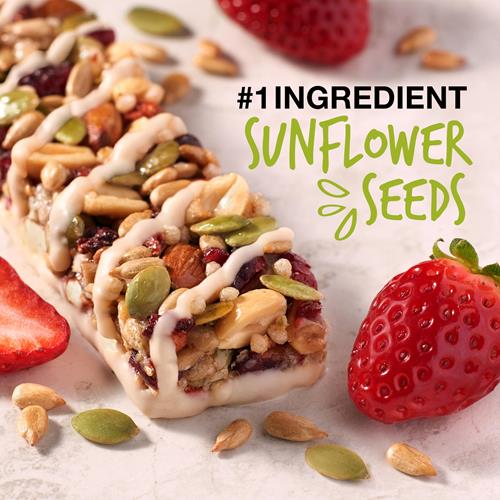 Kind Seeds Fruit & Nuts Snack Bar, Strawberry Sunflower Seed | 5G Protein, High Fiber, Gluten Free Bars, 1.4 Oz, 6 Count