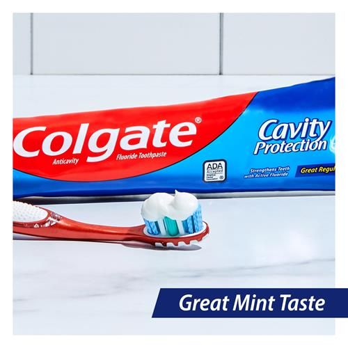 Colgate Cavity Protection Regular Fluoride Toothpaste, White, 6 Oz