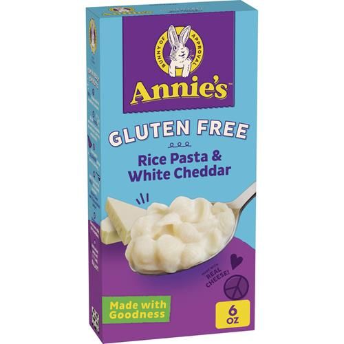 Annies Gluten Free Macaroni And Cheese, Rice Pasta And White Cheddar, 6 Oz