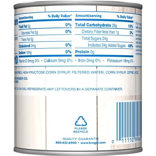 Kroger Canned Jellied Cranberry Sauce 14 oz