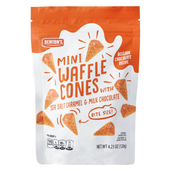 Benton's Mini Waffle Cones - Sea Salt Caramel  - 4.23 oz