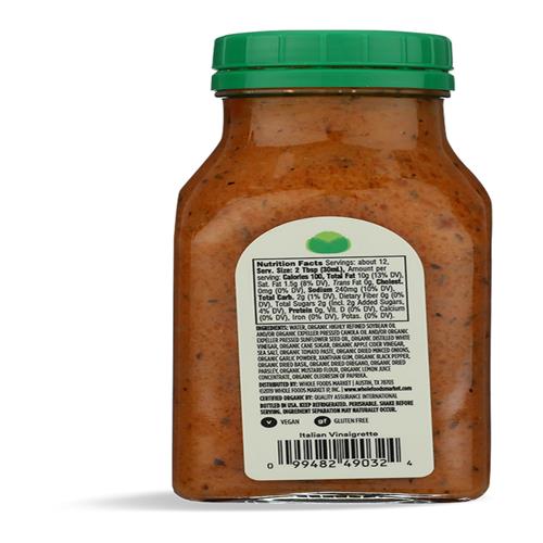 Whole Foods Market Organic Italian Vinaigrette, 12 Fl Oz
