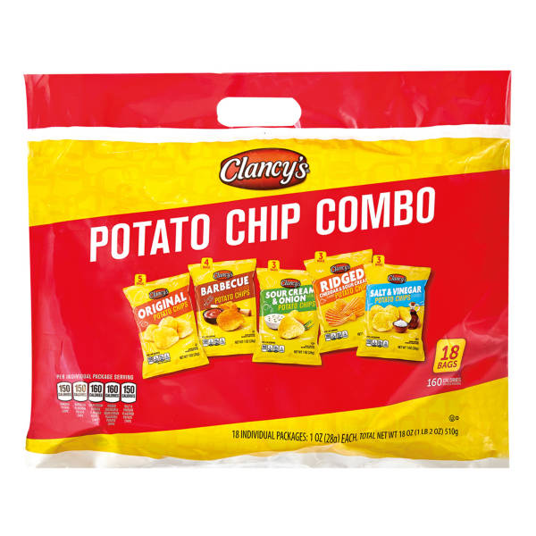 Clancy's Potato Chip Variety Packs, 18 bags - 18 oz