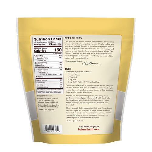 Bobs Red Mill Gluten Free White Rice Flour, 24 Ounce (Pack Of 1)