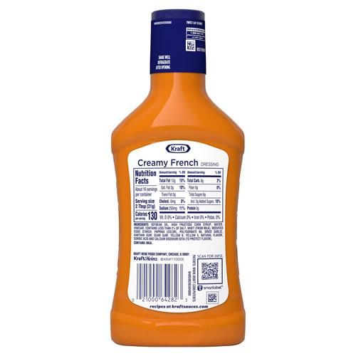 Kraft Creamy French Dressing, 16 Fl Oz Bottle