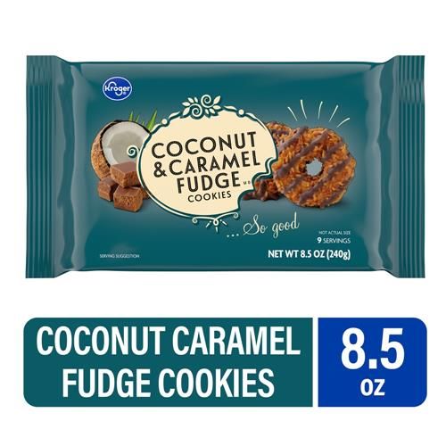 Kroger Coconut & Caramel Fudge Cookies 8.5 oz
