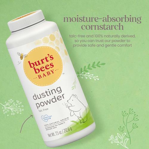 Burts Bees Baby Dusting Powder, Talc Free And Hypoallergenic For Safe And Gentle Comfort, 100% Natural Origin, Pediatrician Tested, 7.5 Oz