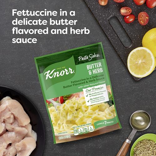 Knorr Pasta Sides Butter & Herb Fettuccine, 4.4 Oz