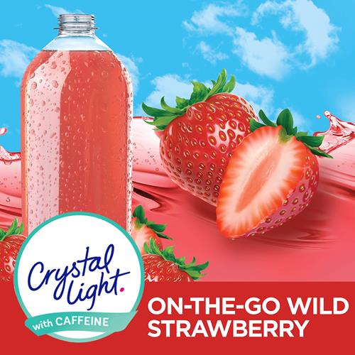 Crystal Light Sugar-Free Wild Strawberry Drink Mix With Caffeine (10 On-The-Go Packets)