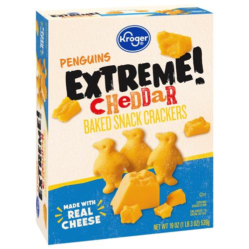 Kroger Extreme Cheddar Baked Snack Crackers 19 oz