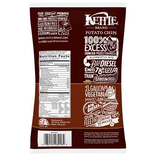Kettle Brand Foods Sea Salt Potato Chips, 13 Oz Party Size