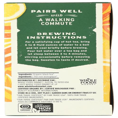Whole Foods Market Organic Breakfast Blend Black Tea, 20 Ct
