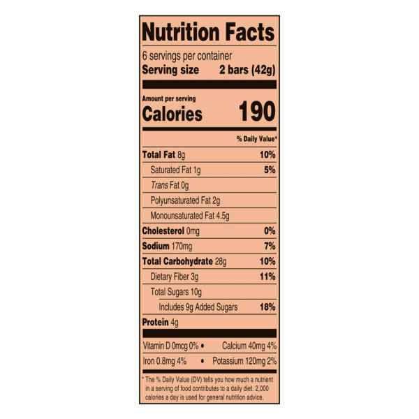 Millville Peanut Butter Crunchy Granola Bar 2 packs, 6 count