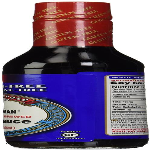 Kikkoman Soy Sauce, Gluten Free, 10 Oz
