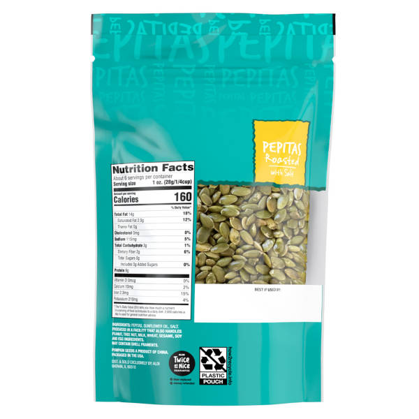 Southern Grove Roasted  Pepitas, 6 oz